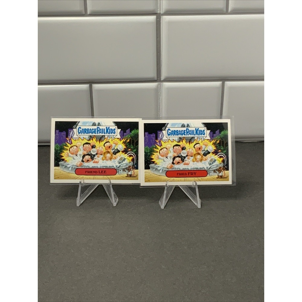 2016 Garbage Pail Kids Fried Fry And Friend Lee 1a/1b  Prime Slime Trashy TV GPK